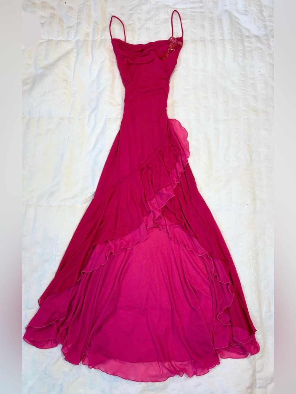 Vintage City Triangles Pink Maxi Dress